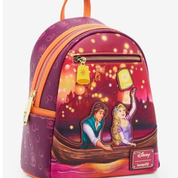 Loungefly Disney NWT Tangled Rapunzel & Flynn Boat Scene GITD Mini backpack main image 5